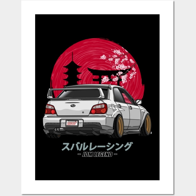 JDM Subie Impreza WRX  Bugeye 2000 Wall Art by Guyvit